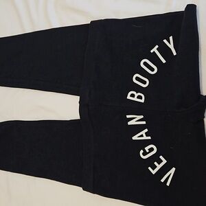 Black Leggings Vegan Booty Size Large